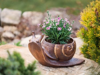 V dekoračních květináčích z keramiky květiny krásně vyniknou