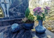Keramická hřbitovní mísa, žardinka Sofie - šedé teraso