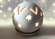 Keramická lampa - vánoční koule s velkou hvězdou
