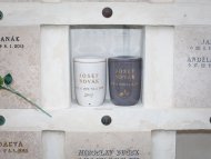 Keramická urna do kolumbária s fotografii - černé teraso
