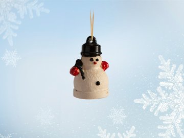 Keramická vánoční ozdoba - Sněhuláček