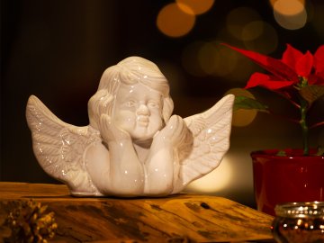 Keramický anděl - bysta